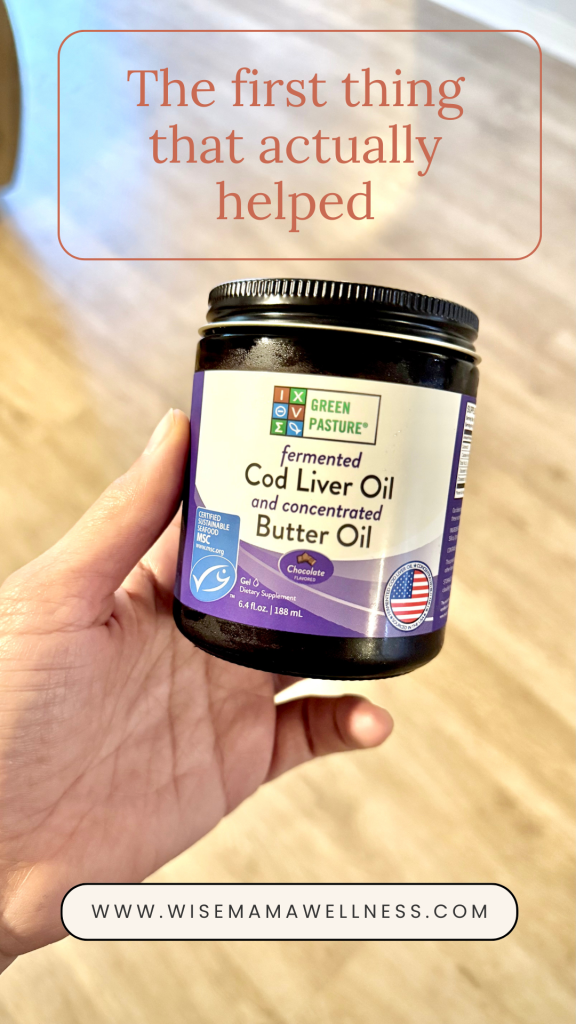 Green Pasture Fermented Code Liver Oil and Butter Oil used as a simple first step to help heal tooth decay naturally